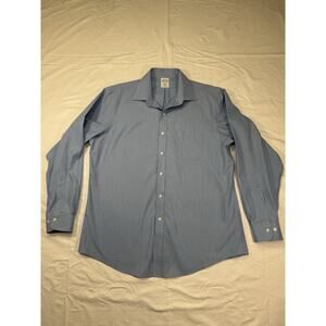 Brooks Brothers Shirt Mens 16.5-4/5 Blue Gingha Regent Fit 1818 Non Iron